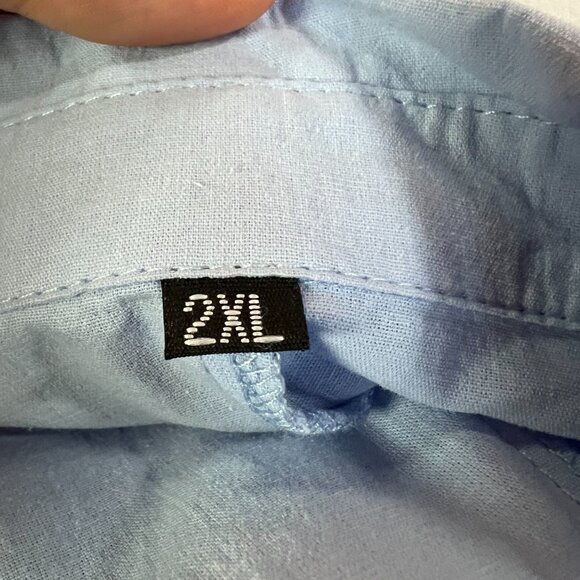 Chartou collection Long sleeve Jumpsuit size XXL White and Blue - Picture 4 of 6